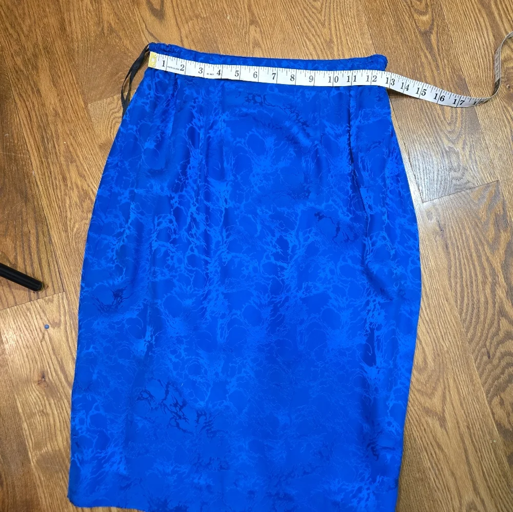 Vtg Anne Crimmins For UMI Collection Womens Skirt Set Sz 8 Blue - Picture 5 of 7